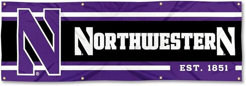 Northwestern Wildcats Large 2x6 Foot Banner in Kuwait