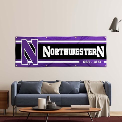 Northwestern Wildcats Large 2x6 Foot Banner in Kuwait