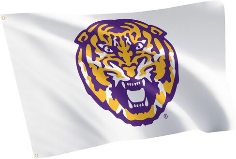 Desert Cactus LSU 100% Polyester Indoor Outdoor 3x5 feet Banner Tigers Geaux Louisiana State University (Flag I) in Saudi Arabia