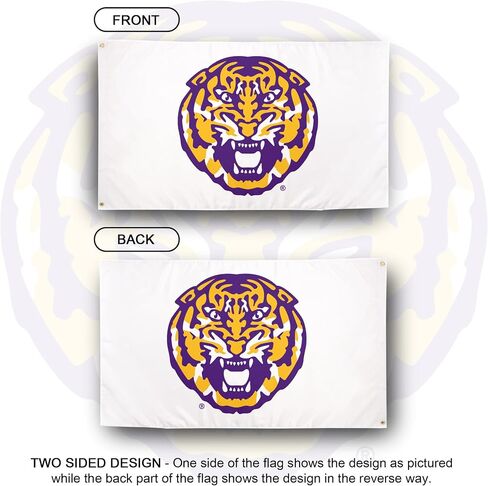 Desert Cactus LSU 100% Polyester Indoor Outdoor 3x5 feet Banner Tigers Geaux Louisiana State University (Flag I) in Saudi Arabia