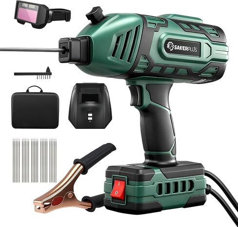Portable Welding Machine, Welder Machine 110V, ARC Portable Welder with IGBT Inverter 5 Variable Current Adjustment, 30pcs 3/32" Wire Rods, Welding Helmet, Carring Case Included in Kuwait