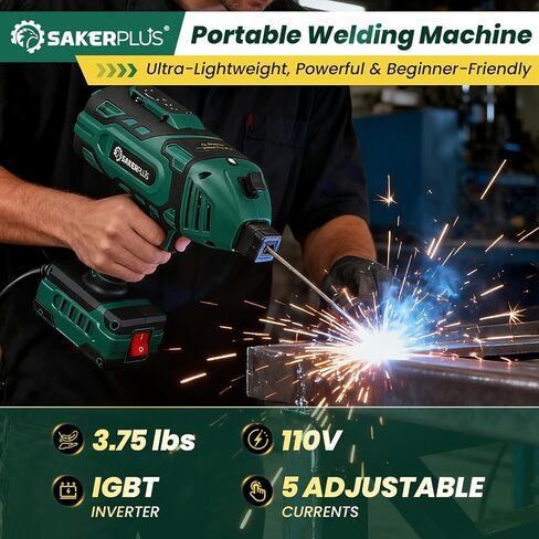 Portable Welding Machine, Welder Machine 110V, ARC Portable Welder with IGBT Inverter 5 Variable Current Adjustment, 30pcs 3/32" Wire Rods, Welding Helmet, Carring Case Included in Kuwait