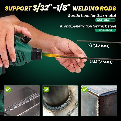 Portable Welding Machine, Welder Machine 110V, ARC Portable Welder with IGBT Inverter 5 Variable Current Adjustment, 30pcs 3/32" Wire Rods, Welding Helmet, Carring Case Included in Kuwait