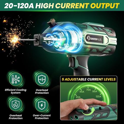 Portable Welding Machine, Welder Machine 110V, ARC Portable Welder with IGBT Inverter 5 Variable Current Adjustment, 30pcs 3/32" Wire Rods, Welding Helmet, Carring Case Included in Kuwait