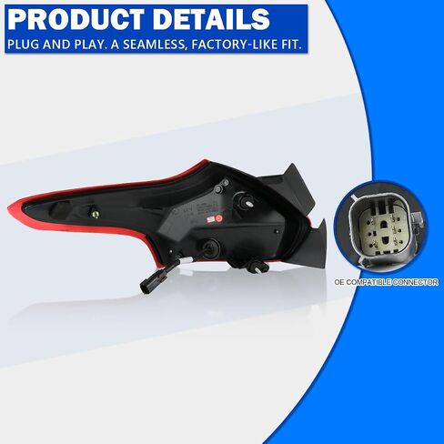 مواصفات توليف الأشرار السوداء LED LED LIDES متوافقة مع 2015-2018 FORD FOCUS SE/ST/Titanium Hatchback ، 2016-2018 FORD FOCUS in Kuwait