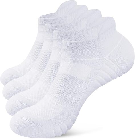 2 Pairs Running Ankle Socks for Men Women, Athletic Breathable Cotton Low Cut Sports Socks with Arch Support Mesh Ventilation in Saudi Arabia