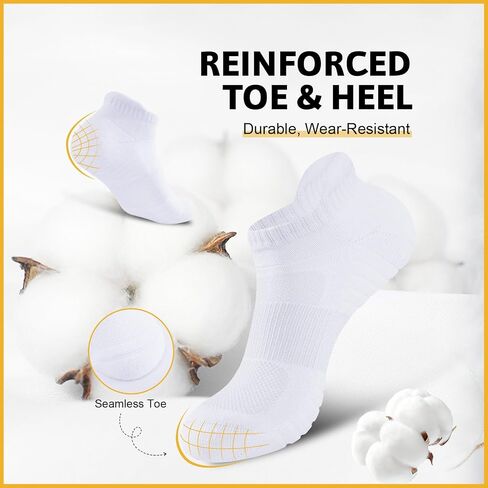 2 Pairs Running Ankle Socks for Men Women, Athletic Breathable Cotton Low Cut Sports Socks with Arch Support Mesh Ventilation in Saudi Arabia
