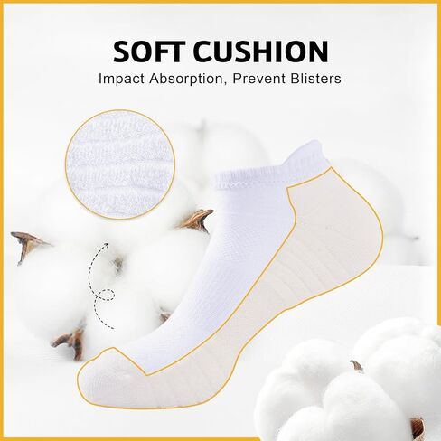 2 Pairs Running Ankle Socks for Men Women, Athletic Breathable Cotton Low Cut Sports Socks with Arch Support Mesh Ventilation in Saudi Arabia