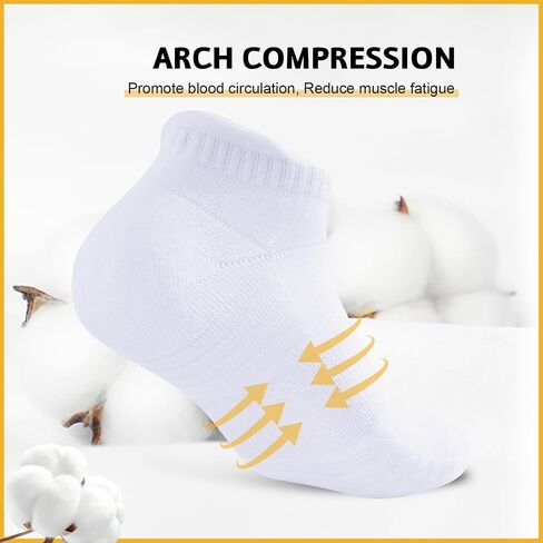2 Pairs Running Ankle Socks for Men Women, Athletic Breathable Cotton Low Cut Sports Socks with Arch Support Mesh Ventilation in Saudi Arabia