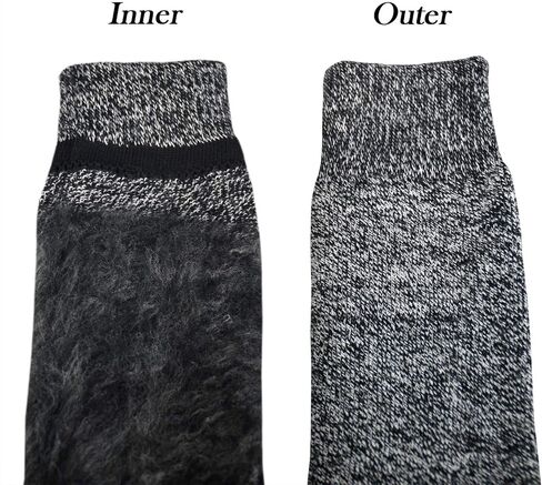 Mens Winter Thick Thermal Socks Heavy Non Slip Insulated Heated Socks Warm Breathable Crew Sock in Saudi Arabia
