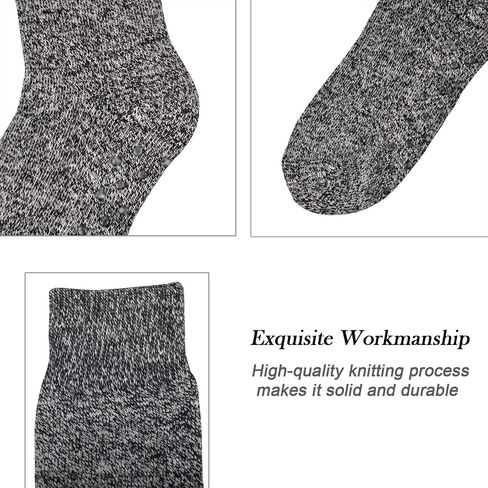 Mens Winter Thick Thermal Socks Heavy Non Slip Insulated Heated Socks Warm Breathable Crew Sock in Saudi Arabia