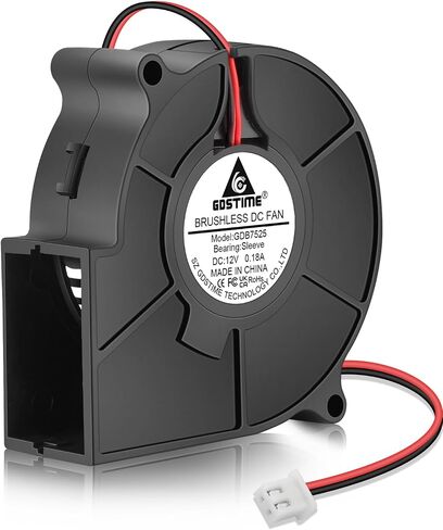 GDSTIME 6028 Blower 12V DC مروحة تبريد بدون فرش 2 ، 60 مم × 28 مم كمبيوتر مركزية مركزية مراوح توربو قفص السنجاب من أجل المرطب 2-pack in Saudi Arabia