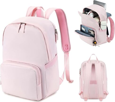 BTOOP Backpack for School Girls Teens Lightweight College Bookbag Casual Laptop Backpack for Women Water Resistant Pink Backpacks(Pink) in Kuwait