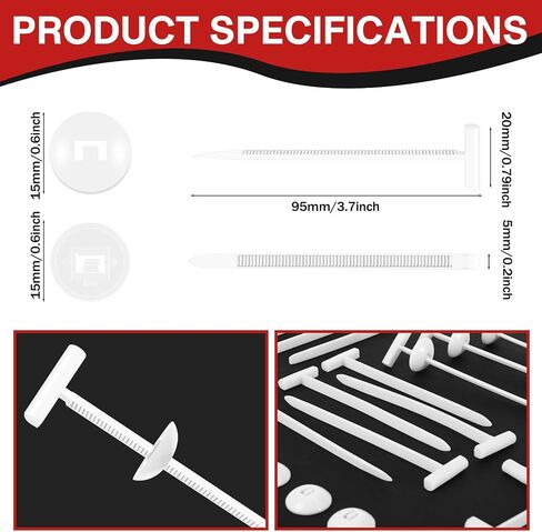 50pcs Nylon Universal Cable Tie Buckle, Heavy Duty Nylon Cable Ties Zip Ties Rivet for Car Fender Bumper Trunk, Self-Locking Zip Tie Clips with Pin & Button in Kuwait
