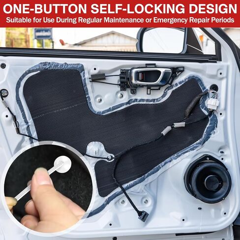 50pcs Nylon Universal Cable Tie Buckle, Heavy Duty Nylon Cable Ties Zip Ties Rivet for Car Fender Bumper Trunk, Self-Locking Zip Tie Clips with Pin & Button in Kuwait