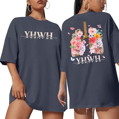 DUTUT Christian Shirts for Women Oversized Jesus Shirt Religious Faith Graphic Tops Short Sleeve Casual Crewneck Tee in Kuwait