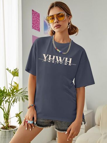 DUTUT Christian Shirts for Women Oversized Jesus Shirt Religious Faith Graphic Tops Short Sleeve Casual Crewneck Tee in Kuwait