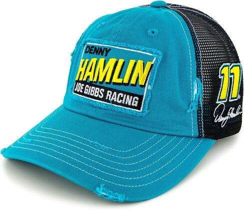 Checkered Flag Sports Denny Hamlin 2025 Vintage Patch Hat Green/Black in Saudi Arabia