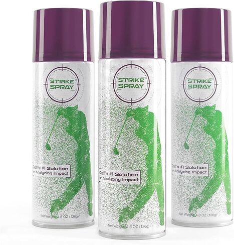 Golf Club Impact Spray - 3 Pack - Swing Impact Golf Training Aid, Golf's #1 Impact Spray for Club Face, Dries Quickly, Comes Off Easy, Instant Shot Feedback on Club Face in Saudi Arabia
