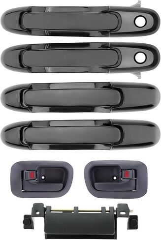 Door Handle Set (7PCS), Compatible with 1998-2003 Toyota Sienna, Brown Interior & Exterior & Tail Gate Liftgate Door Handle, Front & Rear & Left & Right, Replace# 79600,TO1311126,TO1310126,80533,80504 in Saudi Arabia
