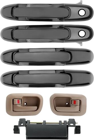 Door Handle Set (7PCS), Compatible with 1998-2003 Toyota Sienna, Brown Interior & Exterior & Tail Gate Liftgate Door Handle, Front & Rear & Left & Right, Replace# 79600,TO1311126,TO1310126,80533,80504 in Saudi Arabia