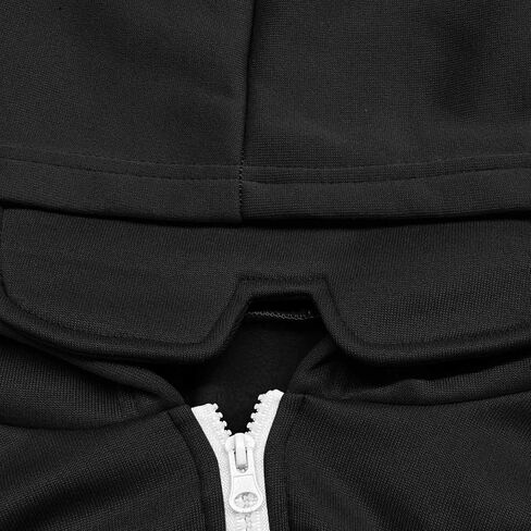 Zip Up Hoodie with Eye Mask Built In, Comfort Airplane Wearable Blanket Sweatshirt Men Women Sleep Clothes in Saudi Arabia