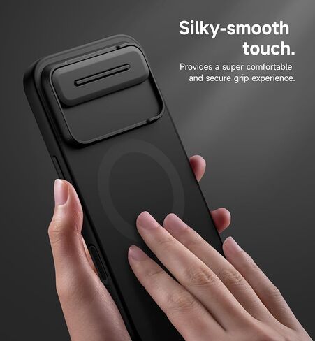 Suritch for iPhone 16 Plus Case مع غطاء شريحة الكاميرا المغناطيسية و Kickstand القابل للتعديل ، متوافق مع Magsafe ، وغطاء الصدمات الصدمات الرفيعة على iPhone 16 Plus 6.7 بوصة ، أسود in Kuwait