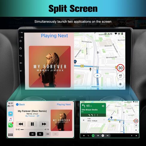 【4GB+64GB】 Qualcomm 8-Core Car Radio Stereo Upgrade for Jeep Wrangler JK 2007-2018 Dodge Ram 1500 2500 2009 2010 2011 2012 Grand Cherokee with CarPlay Android Auto in Saudi Arabia