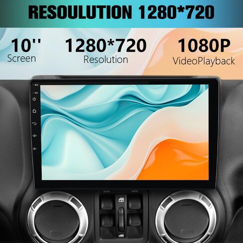 【4GB+64GB】 Qualcomm 8-Core Car Radio Stereo Upgrade for Jeep Wrangler JK 2007-2018 Dodge Ram 1500 2500 2009 2010 2011 2012 Grand Cherokee with CarPlay Android Auto in Saudi Arabia