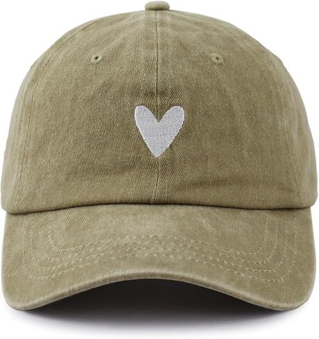 Cute Heart Hats for Women, Adjustable Cotton Embroidered Baseball Cap in Saudi Arabia