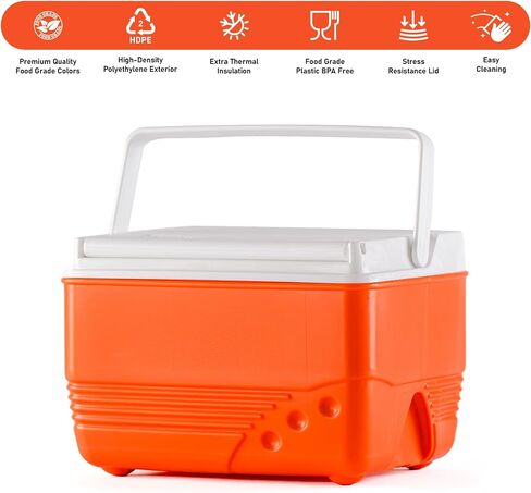 Ice Chest 19 Qt | Durable Leakproof Hard Cooler | Medium-Size Ice Box for Camping, Fishing, and Outdoor Adventures in Saudi Arabia
