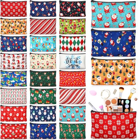 Meanplan 24 Pcs Marble Cosmetic Bags Marble Makeup Bags Toiletry Pouch with Zipper Travel Cosmetic Organizer for Women and Girls 24 Styles in Saudi Arabia
