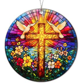 الفراشة الدينية الصليب عيد الميلاد زخرفة ، Suncatcher تأثير نمط التصليب ، الحلي الفراشة الجميلة لشجرة عيد الميلاد ، هدية زخرفة أنيقة لعشاق الطبيعة ، النساء ، الديكور الروحي in Kuwait