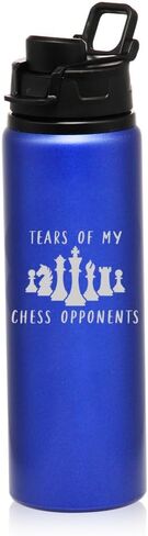 25 oz Water Bottle Sports Travel Mug Gift Tears Of My Chess Opponents Funny (Charcoal) in Saudi Arabia