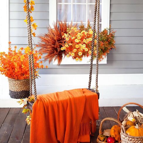 Ceenna 16 Pcs Artificial Fall Flowers Maple Leaves Floral Picks and Sprays with Pumpkins Sunflower Pine Cones Berries Stem for Harvest Wreath Thanksgiving Table Centerpiece Autumn Decoration in Kuwait
