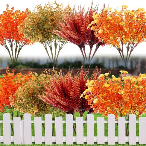 Ceenna 16 Pcs Artificial Fall Flowers Maple Leaves Floral Picks and Sprays with Pumpkins Sunflower Pine Cones Berries Stem for Harvest Wreath Thanksgiving Table Centerpiece Autumn Decoration in Kuwait