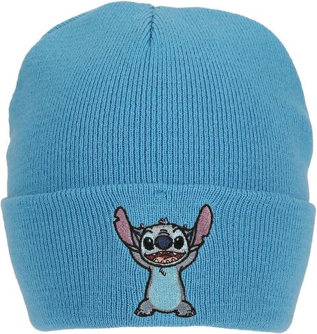 Lilo & Stitch Stitch Embroidery On Acrylic Knit Standard Cuff Beanie in Saudi Arabia