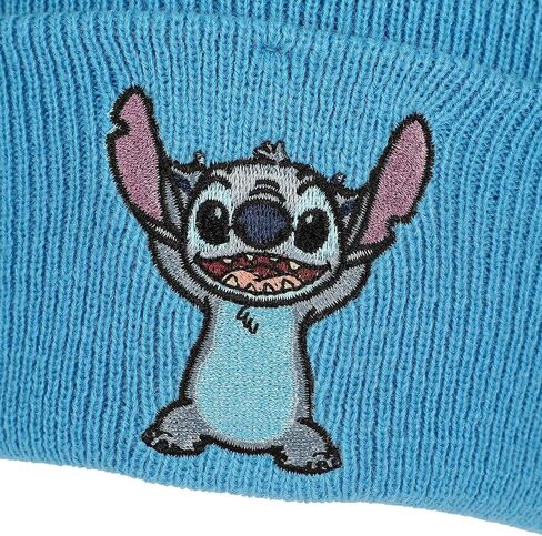 Lilo & Stitch Stitch Embroidery On Acrylic Knit Standard Cuff Beanie in Saudi Arabia