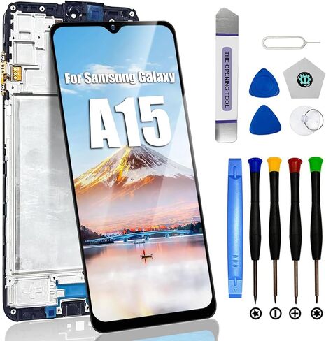 البيع بالجملة لـ Samsung Galaxy A15 5G Screen Replace ， لـ Samsung A15 4G / 5G Screen Replacement A156U A156M A156F S156VL A156W 6.6inch LCD Display Discizizer مع إطار (بدون أدوات) in Kuwait