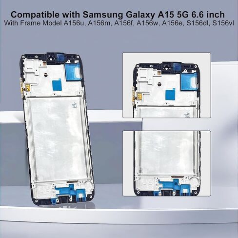 البيع بالجملة لـ Samsung Galaxy A15 5G Screen Replace ， لـ Samsung A15 4G / 5G Screen Replacement A156U A156M A156F S156VL A156W 6.6inch LCD Display Discizizer مع إطار (بدون أدوات) in Kuwait