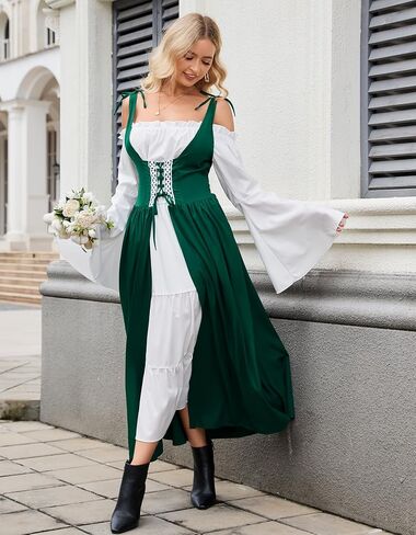Renaissance Medieval Fairy Costume Women Princess Dress Adult Halloween in Kuwait