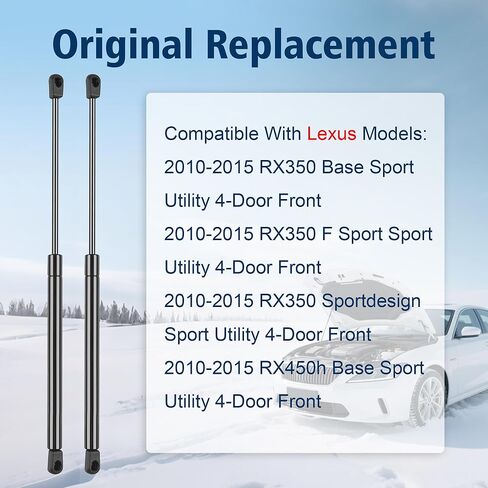 دعامات رفع الغطاء الأمامي لسيارة Toyota Camry 2007 2008 2009 2010 2011، دعامات صدمات الغاز 07 08 09 10 11 6333 PM1102 5345006042 دعم الرفع الأمامي لنوابض الغاز ذات الغطاء الأمامي حزمة احترافية من 2 in Kuwait