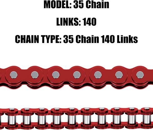 35 Chain with Chain Breaker Compatible with Minibike Coleman CT100U CC100X Baja Doodlebug DB30 Motovox MBX10 MBX11 Predator 97cc 100cc Mega Moto MM-B80 105cc Go Kart Powersports Parts 140 Links in Saudi Arabia