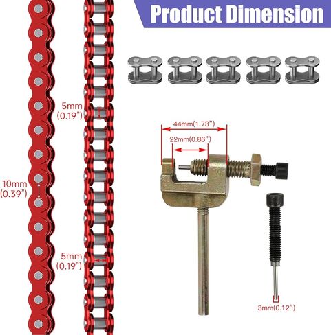 35 Chain with Chain Breaker Compatible with Minibike Coleman CT100U CC100X Baja Doodlebug DB30 Motovox MBX10 MBX11 Predator 97cc 100cc Mega Moto MM-B80 105cc Go Kart Powersports Parts 140 Links in Saudi Arabia