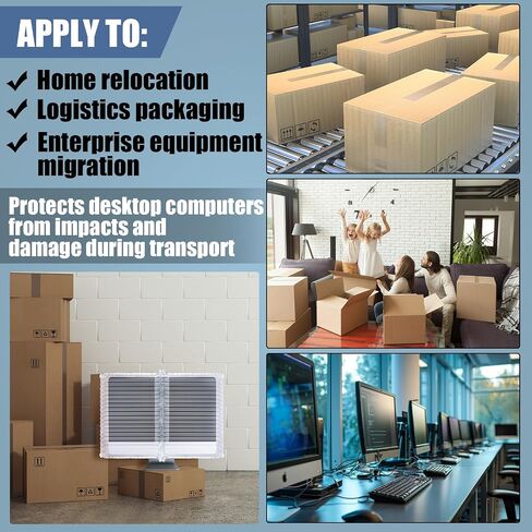 Chunful 6 for 3 Screens with 1 Pump Inflatable Protective Bags Compatible with 27" Desktop Monitor Shipping Box Packaging Air Bags Inflatable Mailer Monitor Dust Cover Computer Storage Case 27" Screen in Saudi Arabia