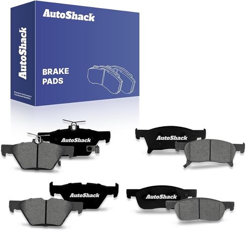AutoShack Front & Rear Ceramic Brake Pads Set Replacement for 2019-2024 Subaru Ascent 2.4L AWD BRK030261445 in Saudi Arabia