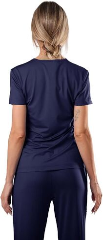 SUNME Women's Medical Scrub Tops - Ultra Soft, Easy Care, V-Neck Top Scrubs with 2 Pockets, 4-Way Stretch & Wrinkle Resistant in Saudi Arabia
