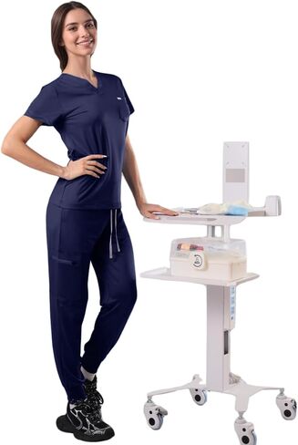 SUNME Women's Medical Scrub Tops - Ultra Soft, Easy Care, V-Neck Top Scrubs with 2 Pockets, 4-Way Stretch & Wrinkle Resistant in Saudi Arabia