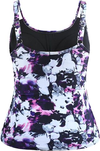 Hilor Tankini Tops for Women Tummy Control Bathing Suits Underwire Tankini Swimsuit Swim Top No Bottom in Saudi Arabia