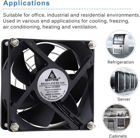 GDSTIME AXIAL 9225 ، مروحة الكعك الجديدة ، 110V 115V 120V 220V 240V AC 90MM 92 مم ، لمشاريع عادم التهدئة DIY التبريد in Kuwait